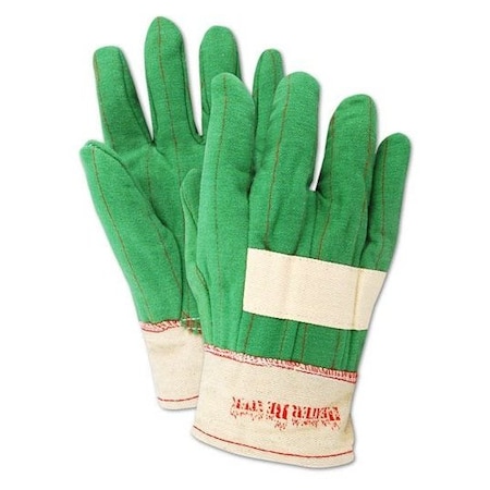 Magid Textile Gloves, Cotton, Band Top Cuff Green, Men's Jumbo (Fits XL), 12 PK 500KBT